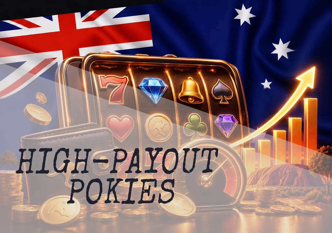 High-payout online pokies in Australia with RTP chart, coins, and digital wallet